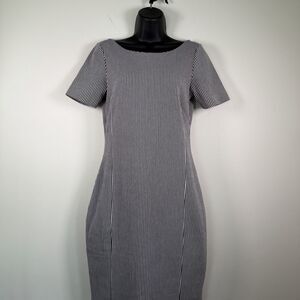 Banana Republic Vertical Stripe Short Sleeve Dress, S